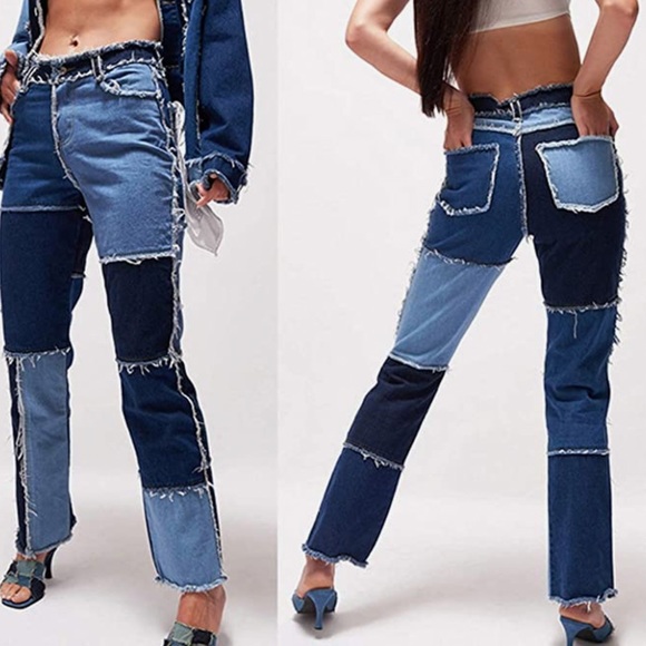 Denim - New Patchwork jeans boho size 8-10